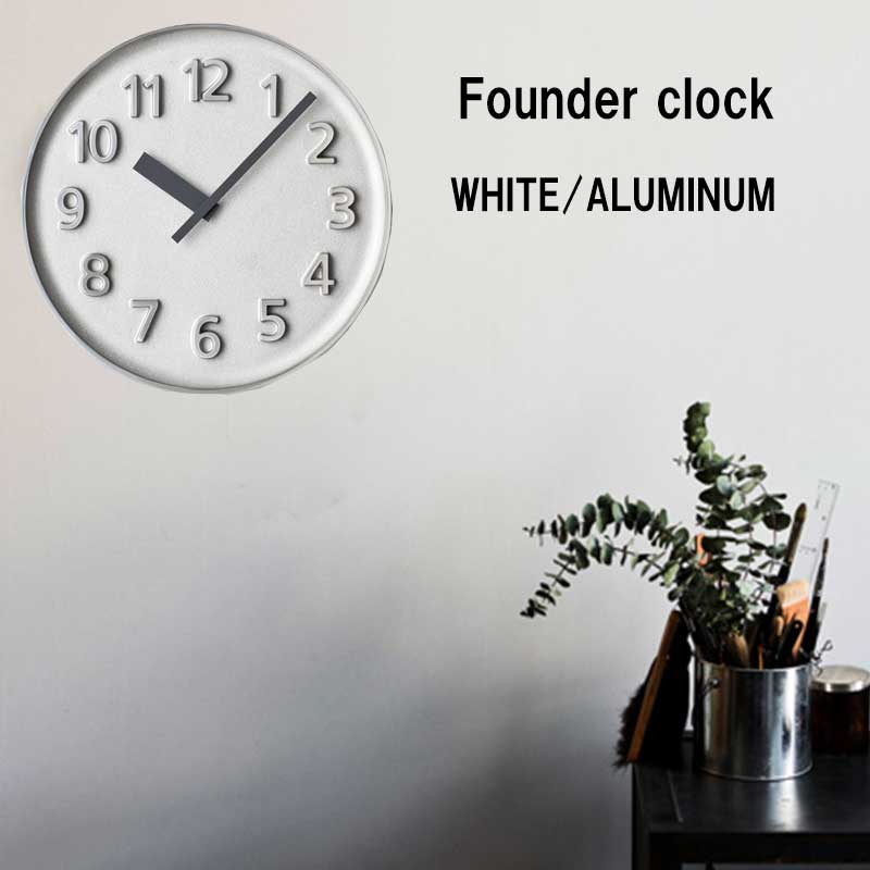 ポイント１０倍 3 980円以上お買い上げで送料無料 富山県高岡市の伝統産業の鋳造で作られたアルミ鋳物の時計です Lemnos レムノス Founder 最大68%OFFクーポン clock シンプル でおすすめアイテム ファウンダークロック《掛け時計 おしゃれ》 アナログ アルミ鋳物製