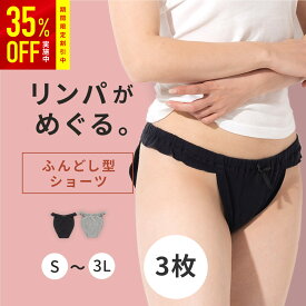 【3枚組×締め付けない】綿95% ふんどしショーツ レディース 鼠径部ラク 敏感肌◎ 温活サポート 産後・術後にも S〜3L ショーツセット 三恵