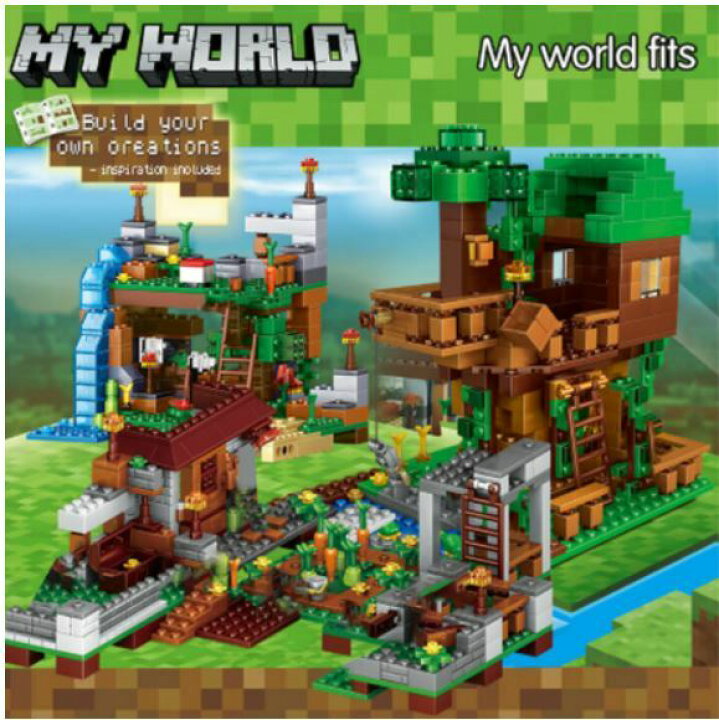 楽天市場】MINECRAFT マインクラフト風 ブロック おもちゃ ジャングル 