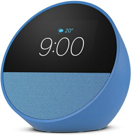 【新品】Echo Spot（2024年発売） - スマートアラームクロック with Alexa、鮮やかなサウンド | オーシャンブルー