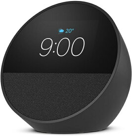 【新品】Echo Spot（2024年発売） - スマートアラームクロック with Alexa、鮮やかなサウンド | ブラック