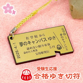 受験応援 お守り 切符 志望校行き 切符ストラップ 落ちない文字 レーザー彫刻 合格祈願 オーダーメイド 合格グッズ キーホルダー 名入れ プレゼント 小学生 中学生 受験 受験生 応援 高校受験 大学受験 国家試験 講師 教師 先生 塾