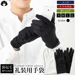 礼装用 グローブ スマホ対応 メンズ 大きいサイズ タクシー 式典 暖かい 秋 冬