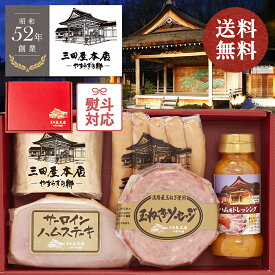 お中元 夏ギフト 三田屋 本店 ハム 詰め合わせ ギフト ソーセージ (5種5品入り) 誕生日 プレゼント 内祝い 高級 おつまみ お肉 肉 ロースハム ハムステーキ ドレッシング （SBY-5）