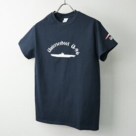 WW2ドイツ軍. U-96プリントTシャツ　ドイツ軍 German U96 ミリタリー 潜水艦 のこぎりザメ ブラック コットン GILDAN　エスアンドグラフ