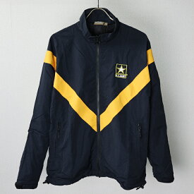 US.　ARMY BLACK APFU トレーニングジャケット《実物またはG.I.・USED》 アメリカ軍 米軍 U.S.ARMY 陸軍 軍モノ 放出品 ミリタリー ブラック 黒 APFU トレーニング スポーツ 運動着 ウィンドブレーカー　エスアンドグラフ