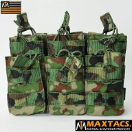 MAXTACS 陸上自衛隊. オープントップ W3連マガジンポーチ[陸自迷彩]　JGSDF 自衛隊 陸自 迷彩 マガジンポ…