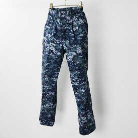 US. NAVY Digital Camo Type-1 NWUパンツ《実物・USED》　US 米軍 本物 海軍 ネイビー 軍物 サープラス 放出品 迷彩ブルー 青 メンズ 軍パン カーゴパンツ BDU 作業着 丈夫 厚手 メンズ　エスアンドグラフ