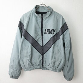 US. ARMY IPFU トレーニングジャケット[グレー]《実物・USED》　米軍 U.S. 実物 放出品 フィットネス スポーツ ARMY ジャンパー グレー 　エスアンドグラフ