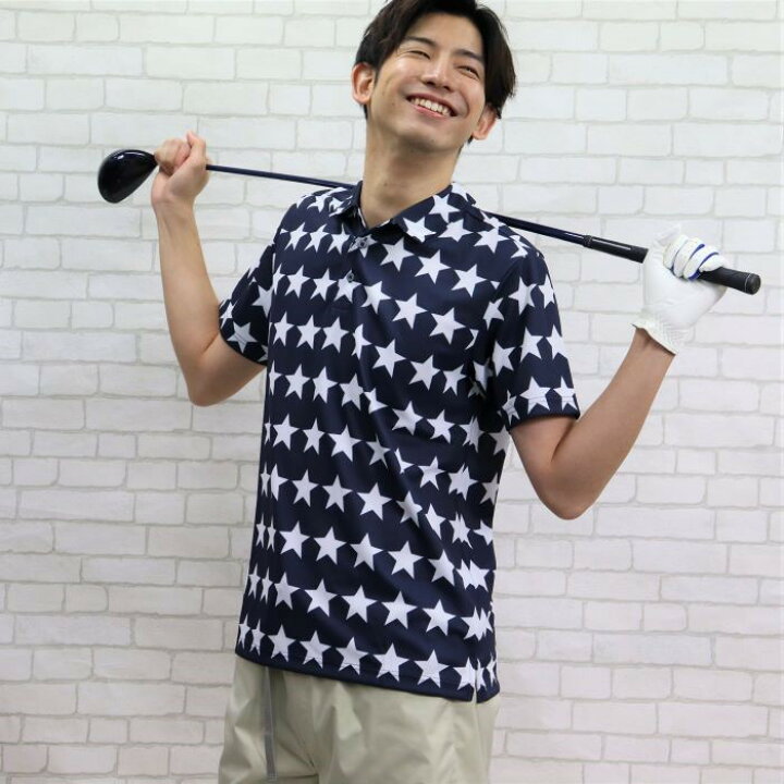 楽天市場 星柄ポロシャツゴルフウェアメンズ ポロシャツ 半袖 鹿の子 鹿の子ポロシャツ カーキ ネイビー 星柄ポロシャツ 柄 プリント Uvカット 吸水速乾 熱遮熱 機能素材 ポリエステル M L Xl メンズウェア ゴルフメンズ 涼しい かっこいいゴルフウェアメンズ Sandie