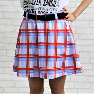 チェック柄フレアスカート【在庫一掃SALE】 ゴルフウェアスカート ゴルフスカート ゴルフウェアセットアップ (上下別売り) S/M/L イエロー ブルー 吸水速乾 日本製 ゴルフウェアレディース