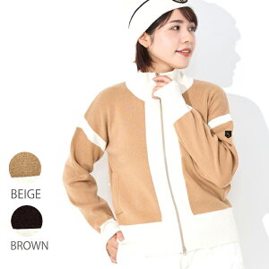 バイカラージップカーデ レディース ゴルフ ゴルフ レディース ゴルフウェア レデース ゴルフ レディースウェア レディース ゴルフウェア レディースゴルフセーター ゴルフレディース 秋冬