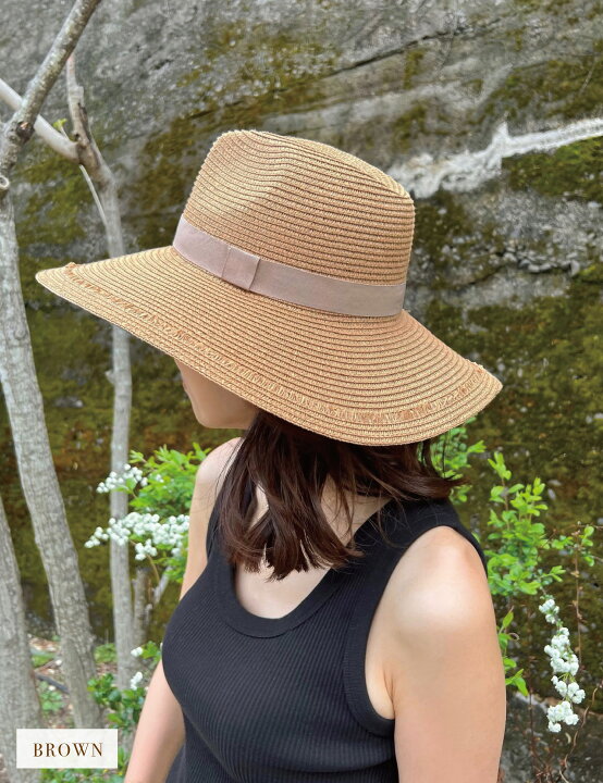 日本産 サマーセール 麦わら帽子 ストローハット 紫外線対策 通気性抜群 折り畳み可能