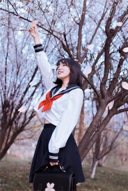 新作　セーラー服　女子高生　スクール制服　学生清純　コスプレ 衣装　上下セット 上衣 スカート春夏秋短袖長袖ハイソックス付属　大きいサイズ　S~5XL