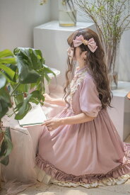 ワンピース ロリータ ゴスロリ ワンピース コスプレ アニメ 森ガール ロリータ 大きいサイズ ドレス 女装 服 cosplay lolita ゴシック ワンピース ジャンパースカート メイド かわいい コスプレ ブラウス お嬢様 蝶結び