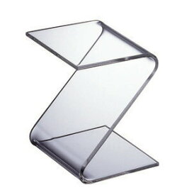 WAAZWIZ商品名：Z-table（サイドテーブル）【日本製】【UV加工】【変色防止仕様】【アクリル】【無色透明】【家具】【透明】【軽い】【クリア】【透ける】【プラスチック】【Z型】【カルテル風】【テーブル】
