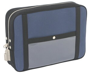 【鍵付き バッグ】帆布メール用ポーチ セキュリティ鍵付ポーチ 海外旅行 防犯グッズ 貴重品ケース パスポート入れ 旅行収納バッグ バッグインバッグ 旅行用ポーチ