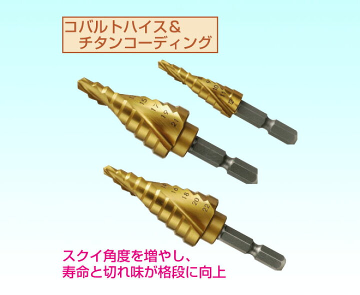 楽天市場】【OMI(大見工業)】 六角軸スパイラルタケノコドリル 
