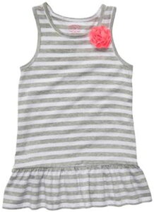 【夏物セール】Carter's(カーターズ) ロゼットボーダータンクチュニック(Gray)