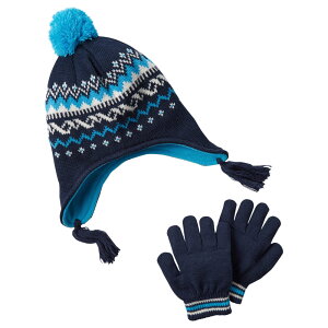 Carter's(�J�[�^�[�Y) �|���|���t�C���[�t���b�v�j�b�g�L���b�v����܃Z�b�g(Navy/Aqua)�y4-8�ˁz