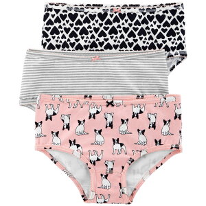 【キッズ】Carter's(カーターズ) ショーツ3枚組(フレンチブルドック)/女の子下着パンツ