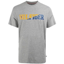 【メンズ】Tommy Hilfiger(トミーヒルフィガー) HILFIGERロゴTシャツ(Gray)/SLEEPWEAR T-shirt☆ギフト・プレゼントに！