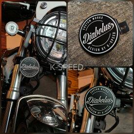 K-SPEED Diabolus DAX125 ST125 DX017 ロゴ入り ホーンカバー ホーンガード ブラック HONDA 4mini ダックス アルミ製 ワンポイントデザイン