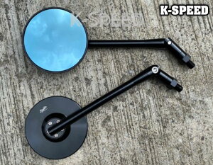 K-SPEED Diablo カスタムミラー 左右セット CT51 CT42 for CT125 ハンターカブ JA55 JA65 HONDA スーパーカブ ブラック 黒 カスタムミラー 鏡面ブルー