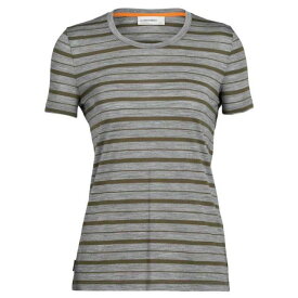 Icebreaker アイスブレーカー 半袖Tシャツ Wave Stripe Merino レディース