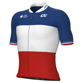 Ale アレ チャンピオン フランス レプリカ Groupama FDJ 2023 短い スリーブ ジャージー メンズ