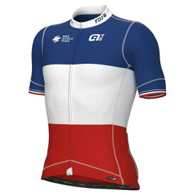 Ale アレ チャンピオン フランス PRO Groupama FDJ 2023 短い スリーブ ジャージー メンズ