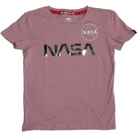 Alpha industries アルファインダストリーズ 半袖Tシャツ NASA PM レディース