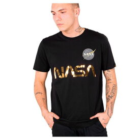 Alpha industries アルファインダストリーズ 半袖Tシャツ NASA Reflective メンズ