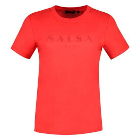 Salsa jeans 半袖Tシャツ Lace-Panel Logo レディース
