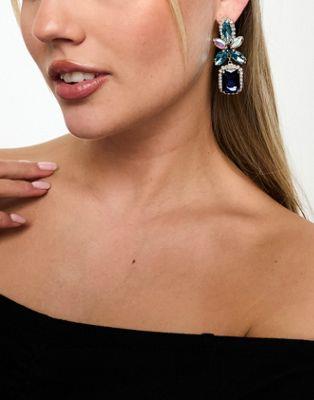 True Decadence Stud Earrings In Pearl And Crystal-silver | ModeSens