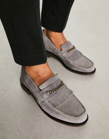 ハドソン H by Hudson Exclusive Archer loafers in white leather メンズ