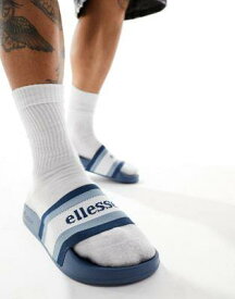 エレッセ ellesse LS50 sliders with stripe strap in blue メンズ