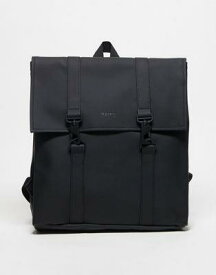 レインズ Rains MSN unisex waterproof mini backpack in black ユニセックス