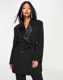 エイソス ASOS DESIGN tux belted blazer in black レディース