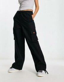 エレッセ ellesse Trazzal oversized track pants in black レディース