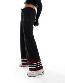 エレッセ ellesse Tricia wide leg track pants in black レディース