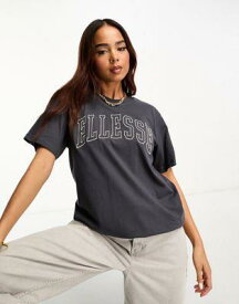 ellesse エレッセ Ellesse Silvertri t-shirt in dark grey レディース