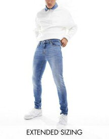 エイソス ASOS DESIGN skinny jeans light blue wash メンズ