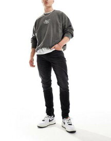 エイソス ASOS DESIGN skinny jeans in washed black メンズ