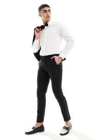 エイソス ASOS DESIGN skinny tuxedo trousers in black メンズ