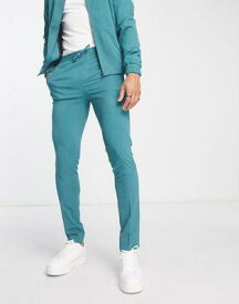 エイソス ASOS DESIGN smart co-ord skinny trousers in sage green メンズ