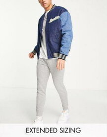 エイソス ASOS DESIGN skinny joggers in grey marl メンズ