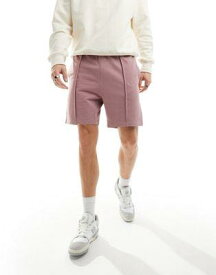 エイソス ASOS DESIGN slim pique shorts in purple メンズ