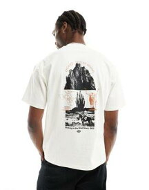 ディッキーズ Dickies pearisburg back print t-shirt in off white メンズ