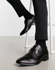 オフィス Office micro lace up shoes in black leather メンズ